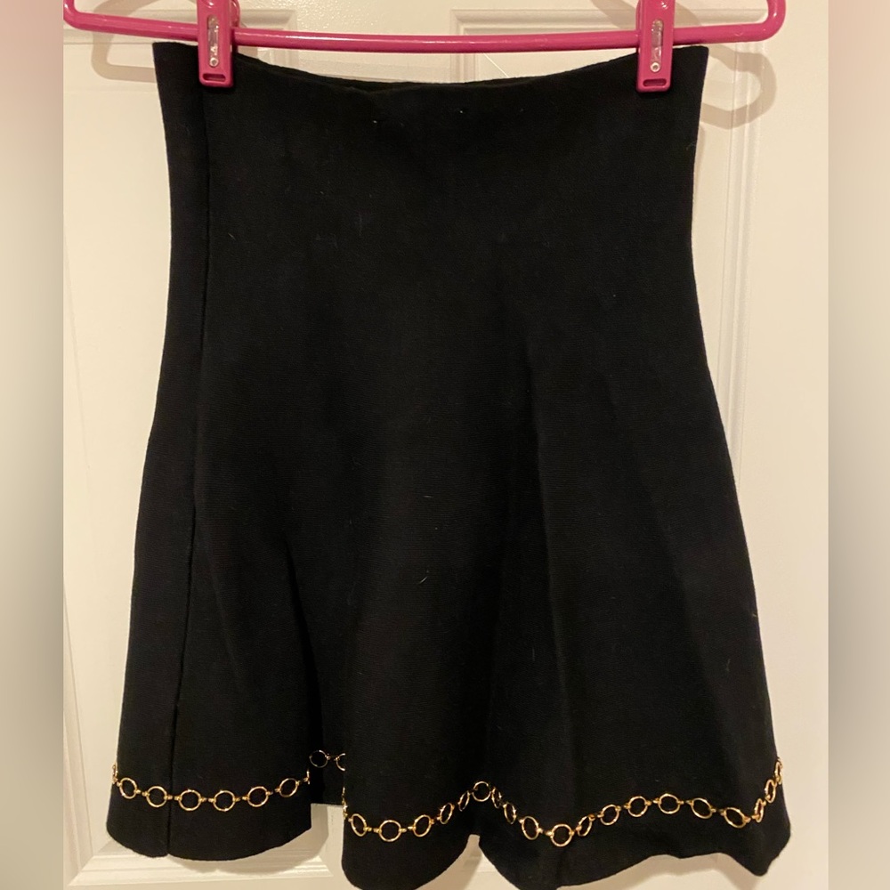 Zara Knit Skirt w/ Gold Trim Detail